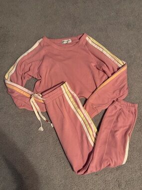 Pink Wild Fox Sweat Set